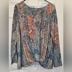 Time&Tru Paisley Floral Top